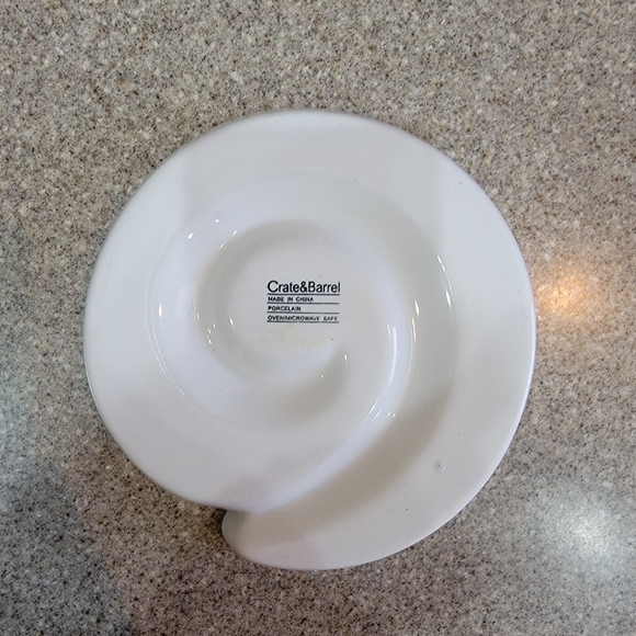 Crate&Barrel Swirl Porcelain Tray - Picture 2 of 3